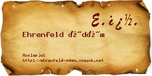 Ehrenfeld Ádám névjegykártya